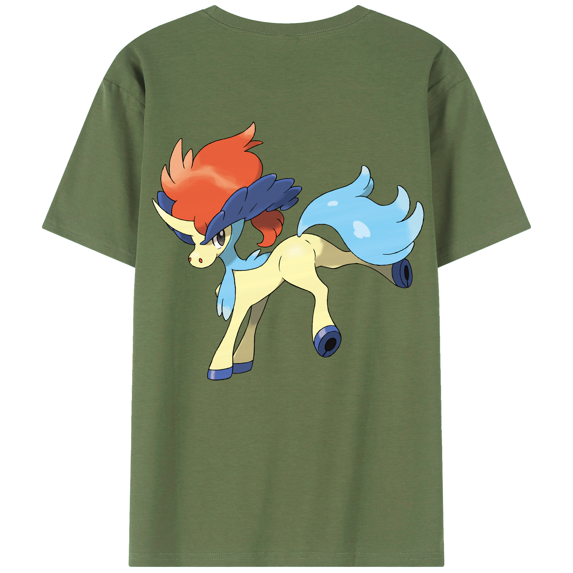 （画像用） ポケットモンスター Pokémon 綿100％ メンズ半袖Tシャツ（バックプリント） 通気性